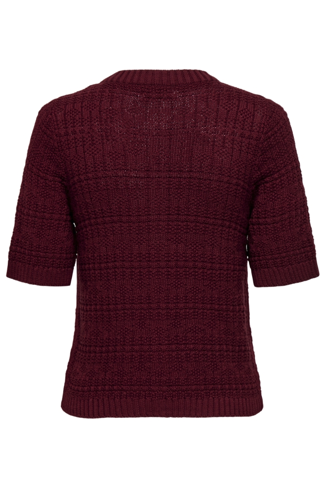 JDYTIKKA S/S O-NECK CARDIGAN KNT 15351820 Cabernet